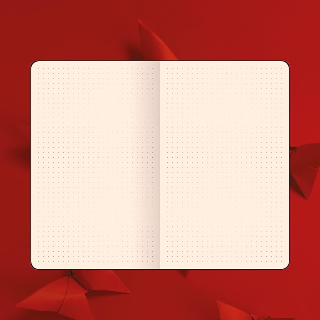 Flexbook | 60 Years Special Edition | Notebook Dotted Red | Medium | A5 | Elastic Band Closure