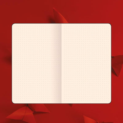 Flexbook | 60 Years Special Edition | Notebook Dotted Red | Medium | A5 | Elastic Band Closure