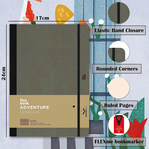 Flexbook | Adventure Series | Elephant | Ruled | Large