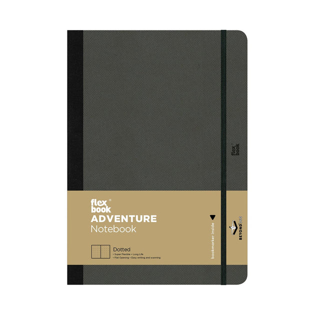 Flexbook Adventure Series Large B5 Dotted Notebook – Off Black