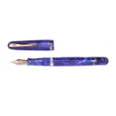 Gioia | Metis Fountain Pen | Blue Aesthatic Rose | Broad