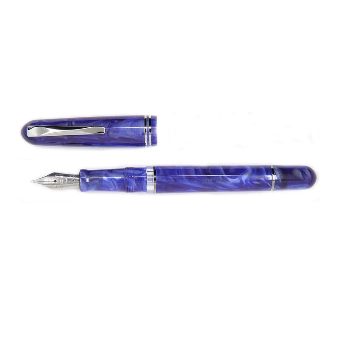 Gioia | Metis Fountain Pen | Blue Aesthetic Silver | Broad