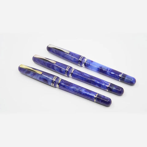 Gioia | Metis Fountain Pen | Blue Aesthatic Silver | Medium