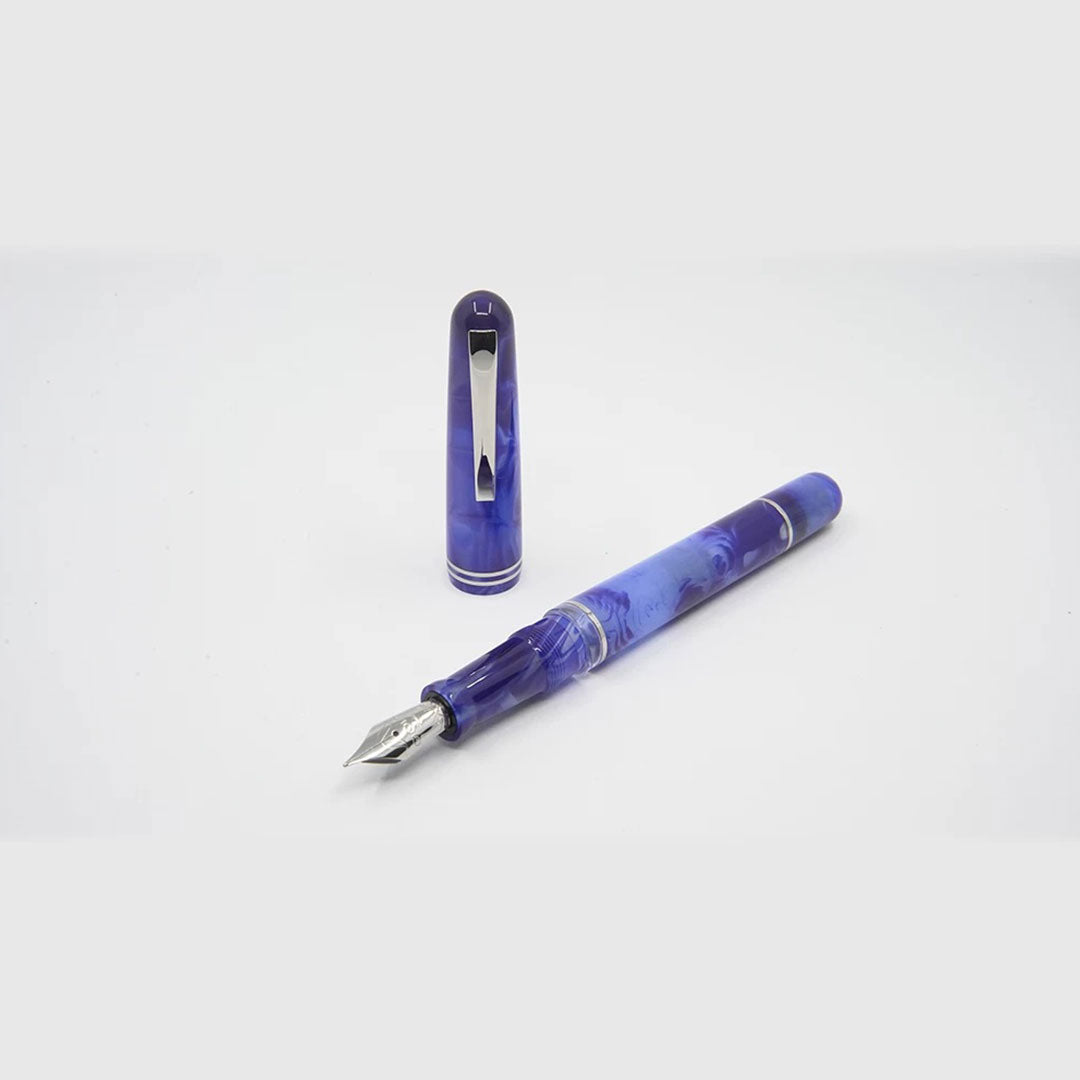 Gioia | Metis Fountain Pen | Blue Aesthatic Silver | Stub