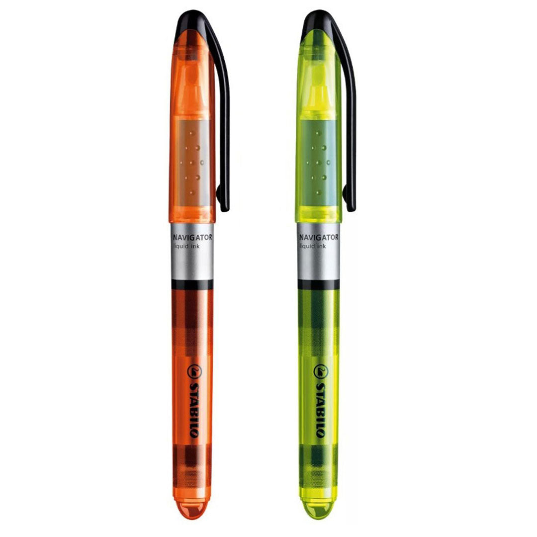 Stabilo | Navigator Highlighter | Pack Of 2 | Orange and Yellow