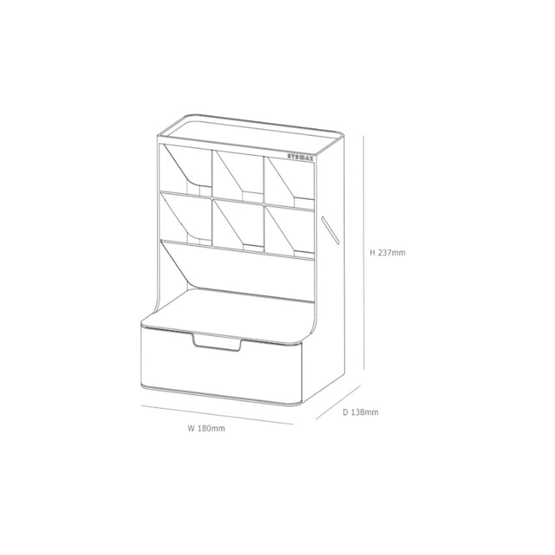 Sysmax | Hive Desk Organizer | White