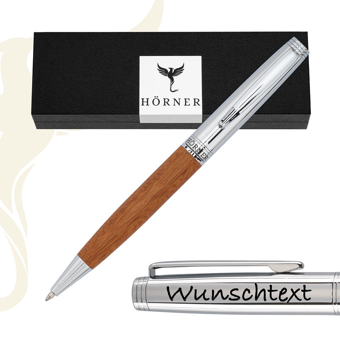 Horner | Legno Ballpoint Pen | Rosewood Chrome - penpencilink