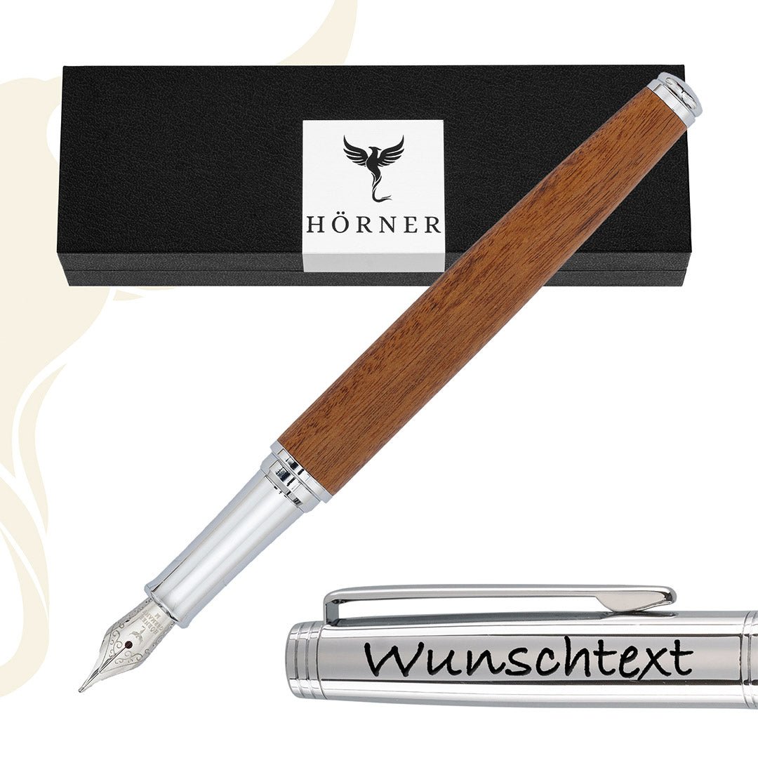 Horner | Legno | Fountain Pen | Rosewood Chrome - penpencilink
