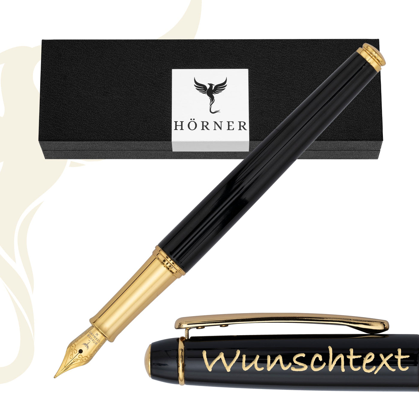 Horner | Nobilis | Fountain Pen | Black - GT - penpencilink
