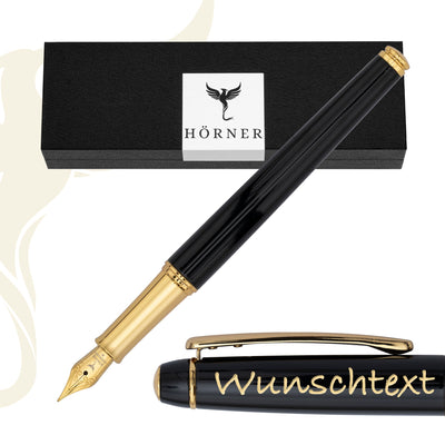Horner | Nobilis | Fountain Pen | Black - GT - penpencilink