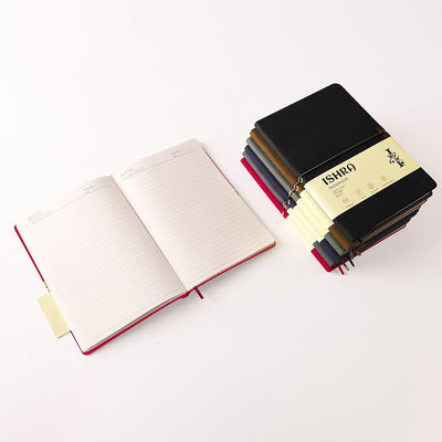 ISHRA A5 Size Ruled Notebook | Ideal Note Book Journal Diary for Work Office Writing Journaling Note Taking Travel | Red Soft Cover| 172 Pages | 80gsm | Fountain Pen Friendly Paper - penpencilink