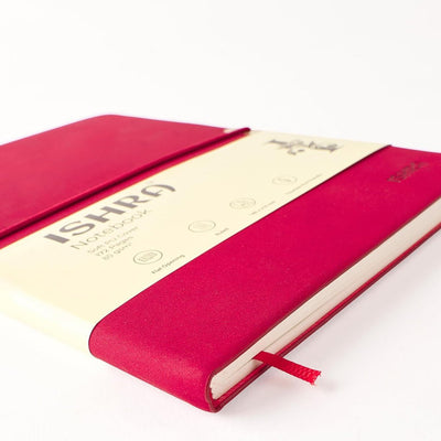 ISHRA A5 Size Ruled Notebook | Ideal Note Book Journal Diary for Work Office Writing Journaling Note Taking Travel | Red Soft Cover| 172 Pages | 80gsm | Fountain Pen Friendly Paper - penpencilink
