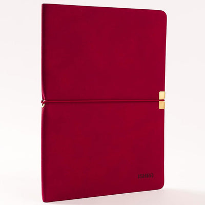 ISHRA A5 Size Ruled Notebook | Ideal Note Book Journal Diary for Work Office Writing Journaling Note Taking Travel | Red Soft Cover| 172 Pages | 80gsm | Fountain Pen Friendly Paper - penpencilink