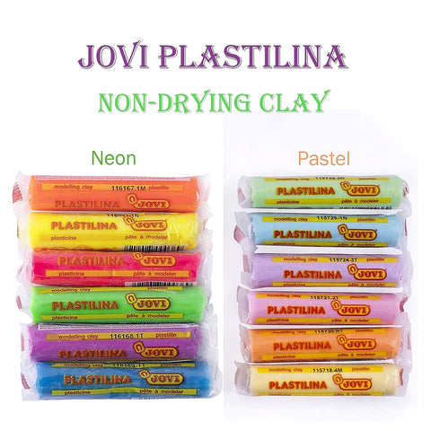 Jovi | Modelling Clay | 6 Neon & 6 Pastel Colours Sticks