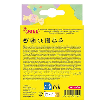 Jovi | Plastilina Reusable | Non-Drying Modeling Clay | 0.50 Oz Bars | Set of 6