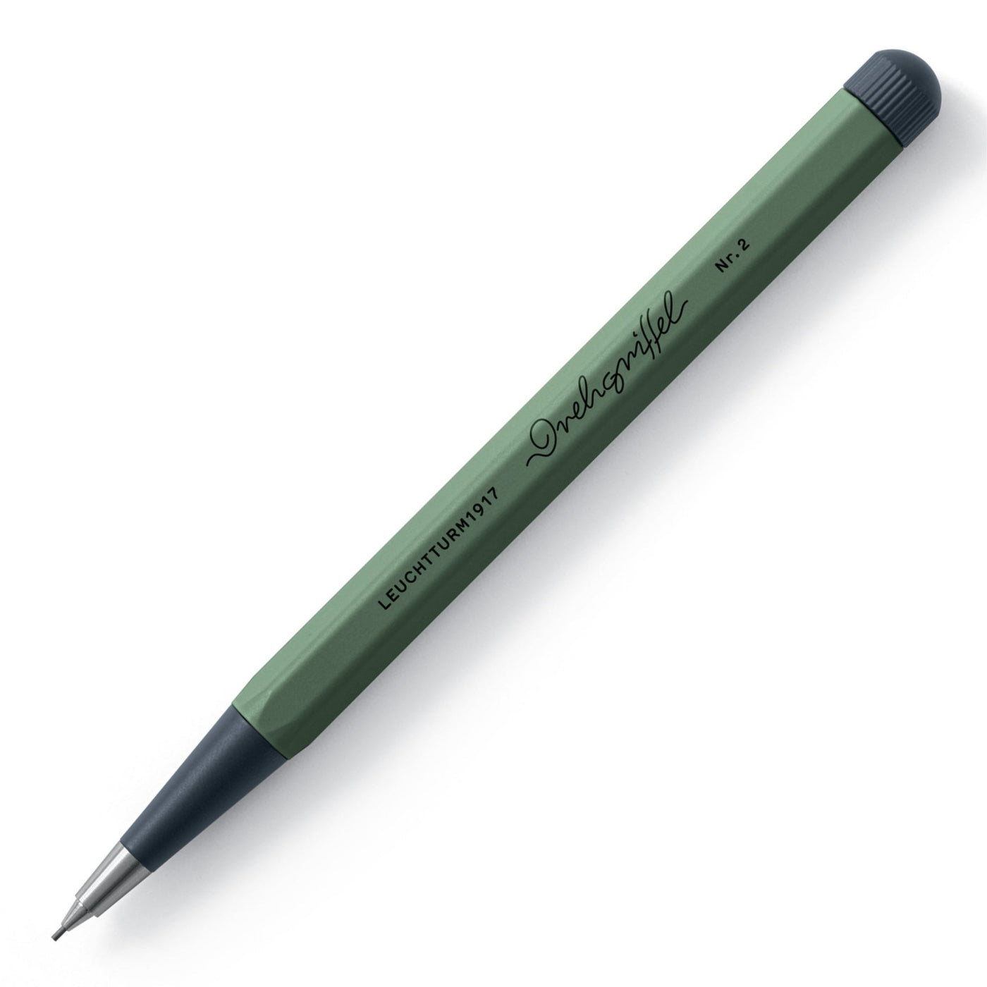 LEUCHTTURM1917 0.7mm Mechanical Clutch Pencil | Graphite HB Lead | Drehgriffel No. 2 | Olive Green | Twist Mechanism - penpencilink