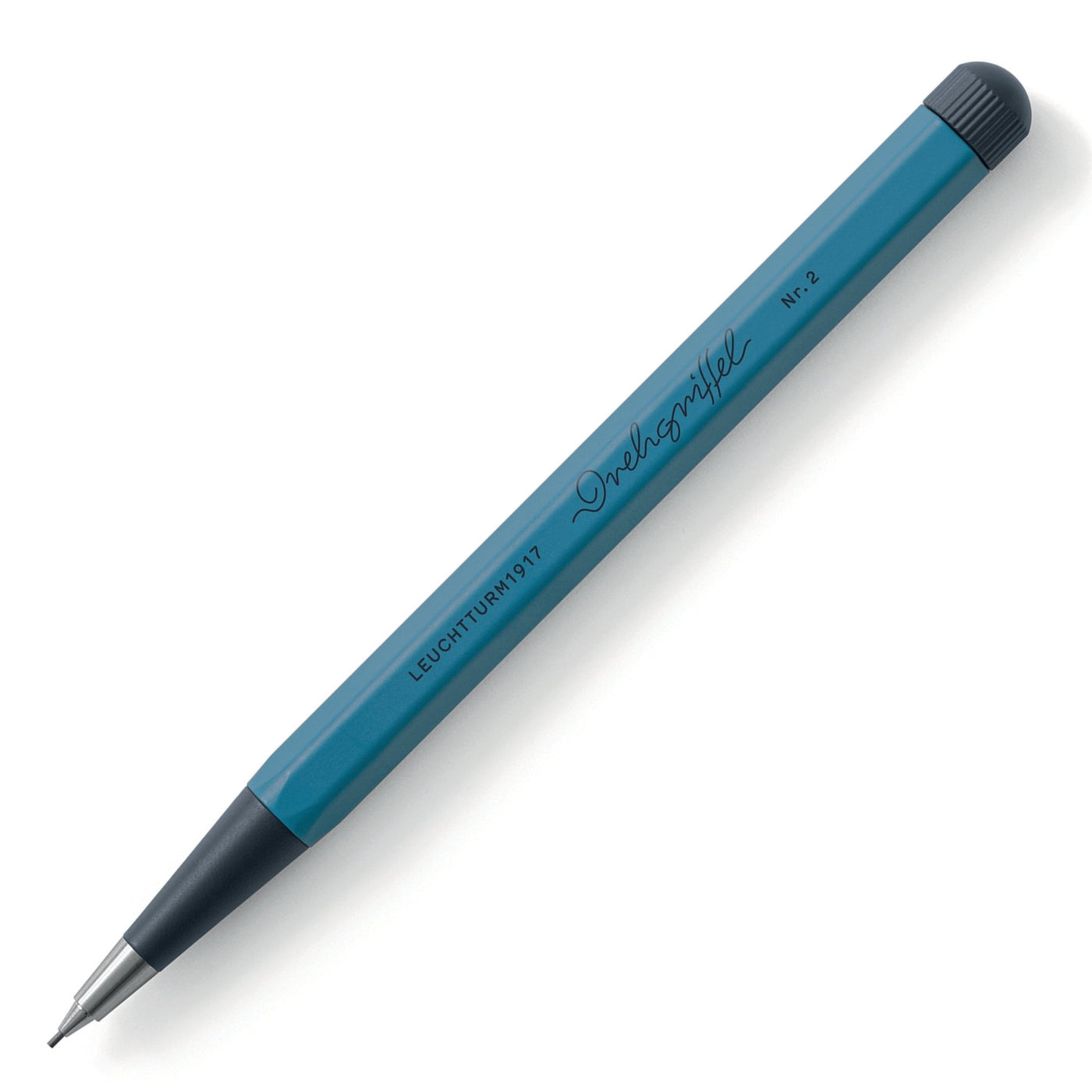LEUCHTTURM1917 0.7mm Mechanical Clutch Pencil | Graphite HB Lead | Drehgriffel No. 2 | Stone Blue | Twist Mechanism - penpencilink