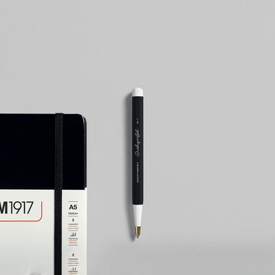 LEUCHTTURM1917 Ball Point Pen with Royal Blue Ink | Drehgriffel No. 1 | Black | Twist Mechanism - penpencilink