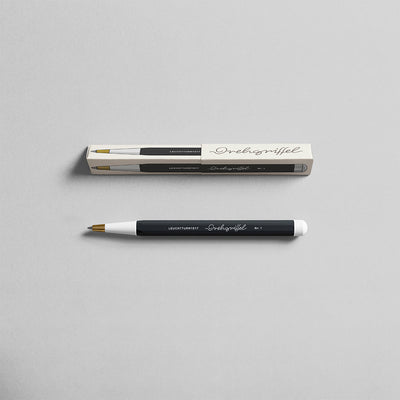 LEUCHTTURM1917 Ball Point Pen with Royal Blue Ink | Drehgriffel No. 1 | Black | Twist Mechanism - penpencilink