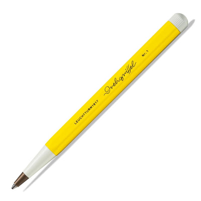 LEUCHTTURM1917 Ball Point Pen with Royal Blue Ink | Drehgriffel No. 1 | Lemon Yellow | Twist Mechanism - penpencilink