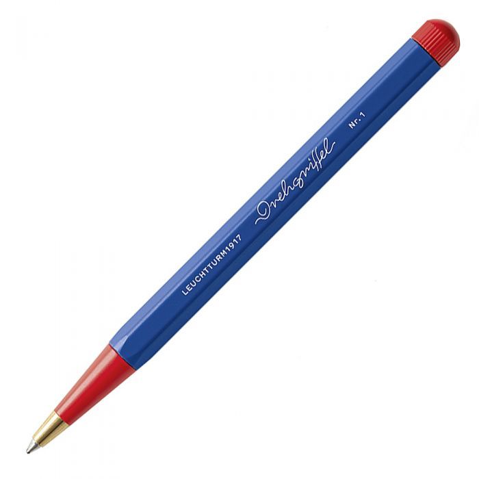 LEUCHTTURM1917 Ball Point Pen with Royal Blue Ink | Bauhaus Edition | Drehgriffel No. 1 | Royal Blue/Red | Twist Mechanism
