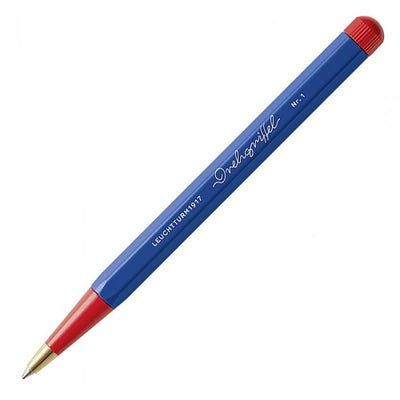 LEUCHTTURM1917 Ball Point Pen with Royal Blue Ink | Bauhaus Edition | Drehgriffel No. 1 | Royal Blue/Red | Twist Mechanism