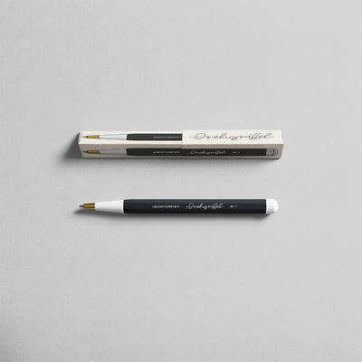 LEUCHTTURM1917 Gel Pen with Document Proof Black Ink | Drehgriffel No. 1 | Black | Twist Mechanism - penpencilink