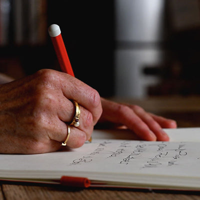 LEUCHTTURM1917 Gel Pen with Document Proof Black Ink | Drehgriffel No. 1 | Fox Red | Twist Mechanism - penpencilink