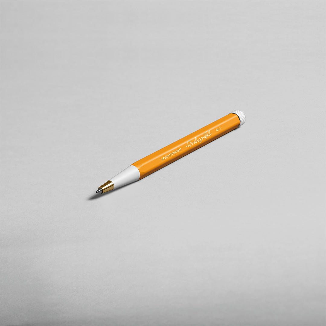 LEUCHTTURM1917 Gel Pen with Document Proof Black Ink | Drehgriffel No. 1 | Rising Sun Orange| Twist Mechanism - penpencilink