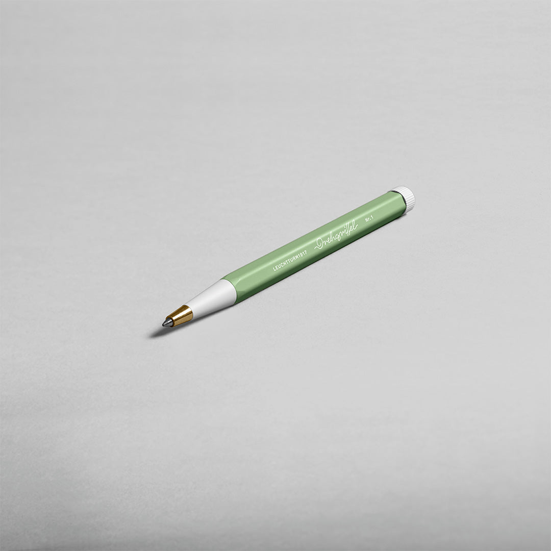 LEUCHTTURM1917 Gel Pen with Document Proof Black Ink | Drehgriffel No. 1 |Sage Green| Twist Mechanism - penpencilink