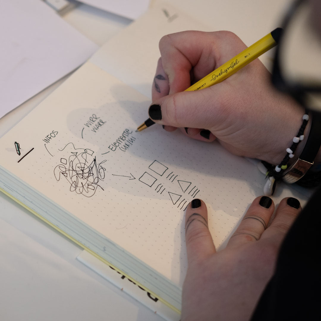 LEUCHTTURM1917 0.7mm Mechanical Clutch Pencil | Graphite HB Lead | Drehgriffel No. 2 | Lemon Yellow | Twist Mechanism