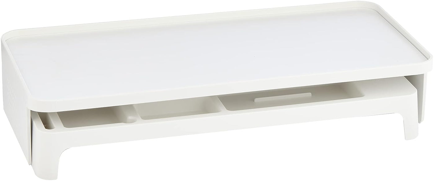 LITEM Desktop Monitor & Computer Stand with Organizer – White - penpencilink