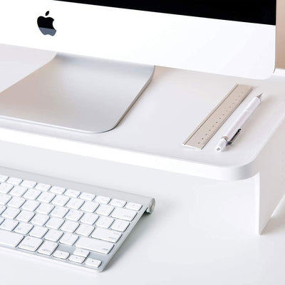 Litem | Monitor Stand | Up Desk Organizer Set | White