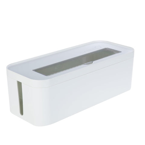 Litem | White | Cable Management Box & Charging Stand | Desk Organizer