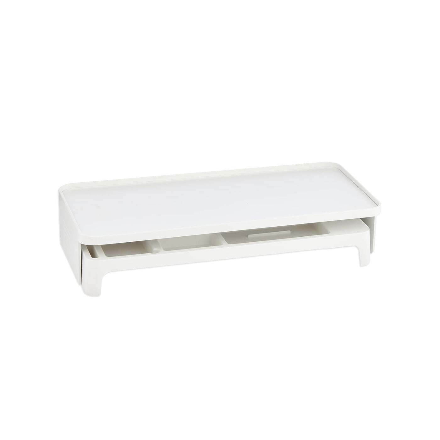 Litem | Monitor Stand | Up Desk Organizer Set | White