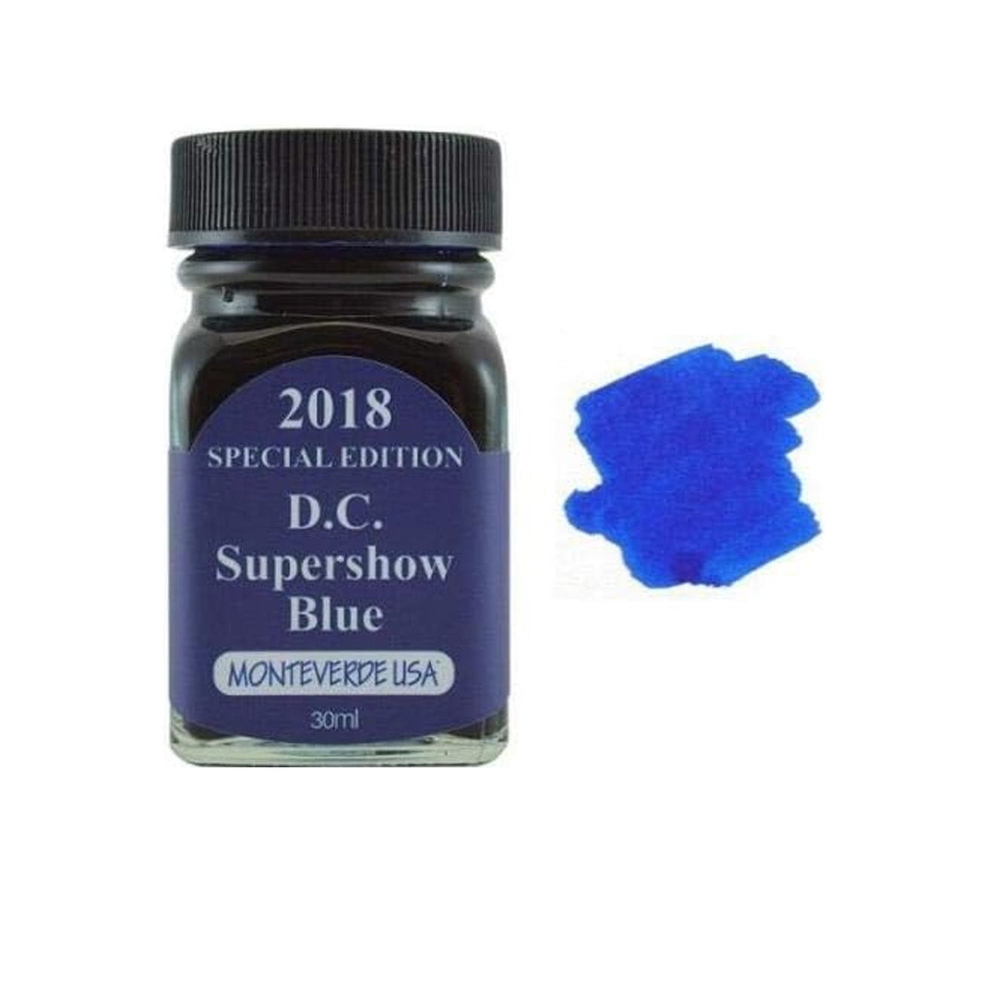 Monteverde 2018 D.C. Supershow Blue Special Edition Ink Bottle - 30ml - penpencilink
