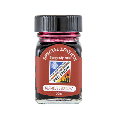 Monteverde 2020 LA Pen Show Burgundy Special Edition Ink Bottle - 30ml - penpencilink