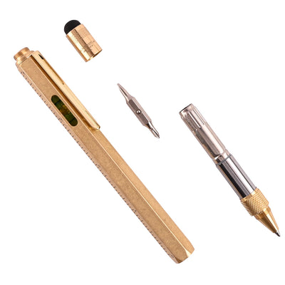 Monteverde 9 Function Tool Ball Pen - Brass GT - penpencilink
