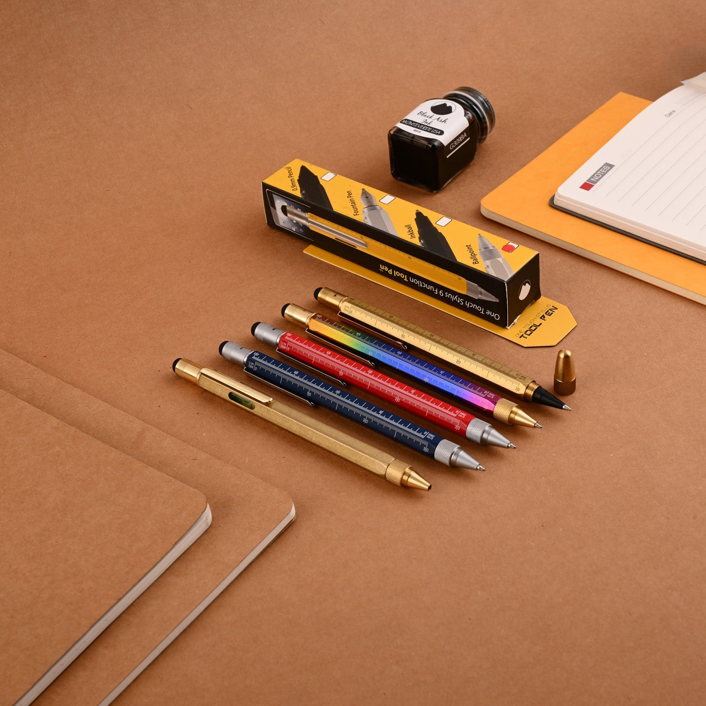 Monteverde 9 Function Tool Ball Pen - Brass GT - penpencilink