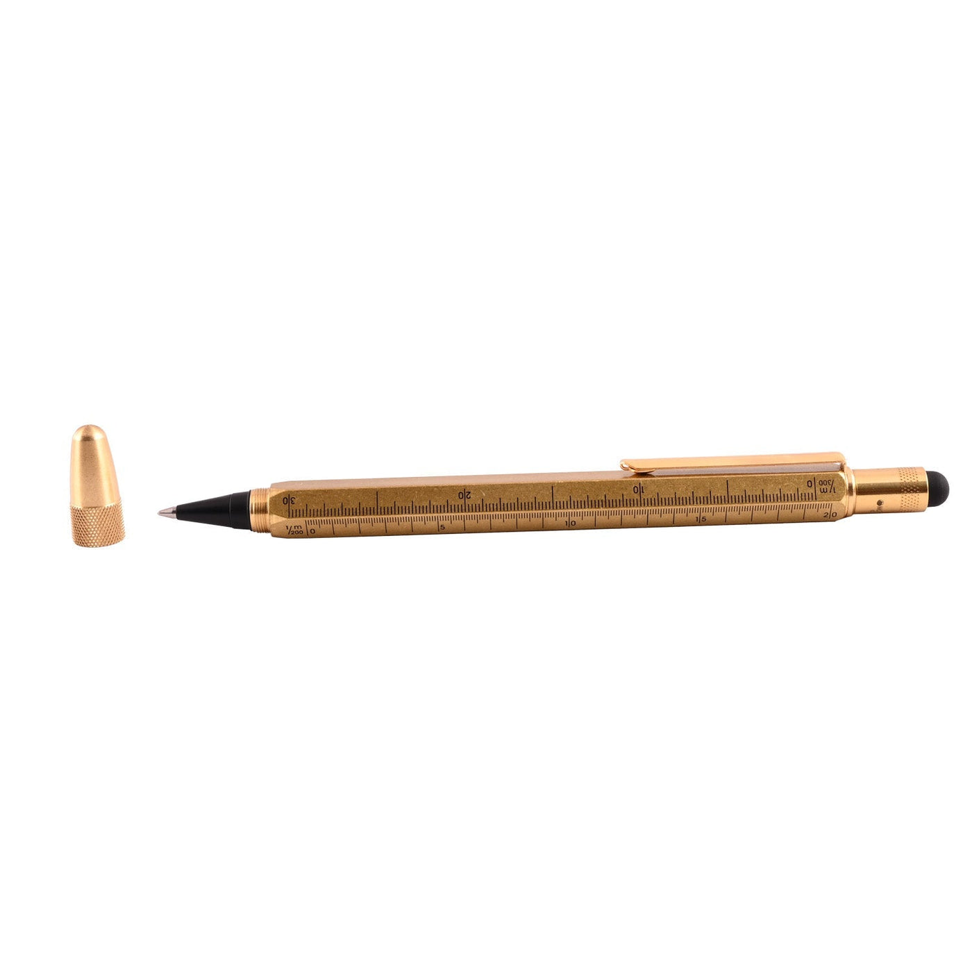 Monteverde 9 Function Tool Ink Ball Pen - Brass GT - penpencilink