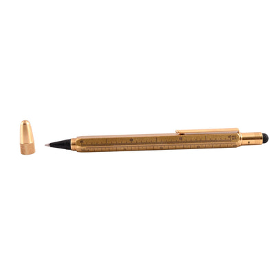Monteverde 9 Function Tool Ink Ball Pen - Brass GT - penpencilink