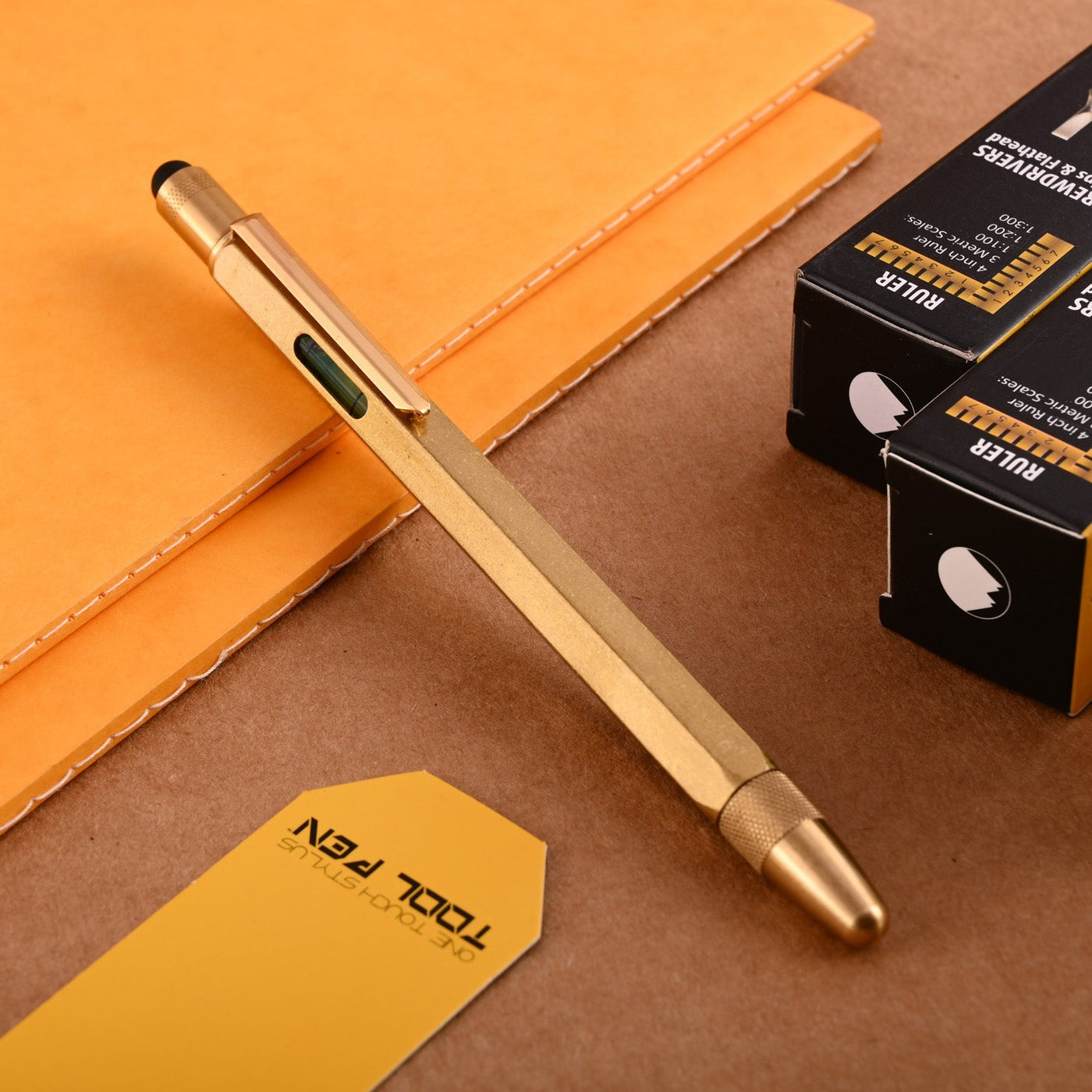 Monteverde 9 Function Tool Ink Ball Pen - Brass GT - penpencilink