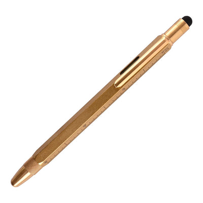 Monteverde 9 Function Tool Ink Ball Pen - Brass GT - penpencilink