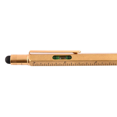 Monteverde 9 Function Tool Ink Ball Pen - Brass GT - penpencilink