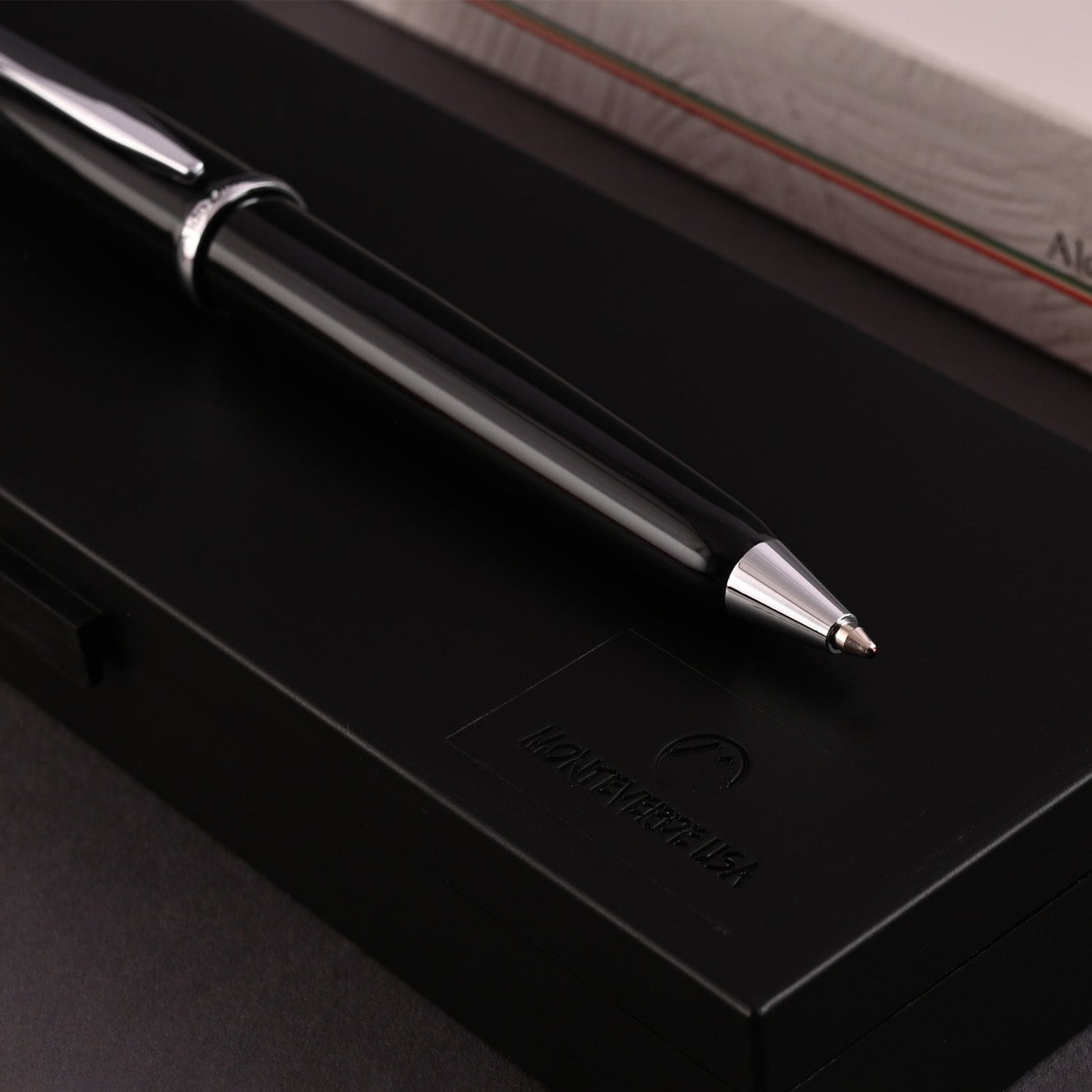Monteverde Aldo Domani Ball Pen - Black CT - penpencilink
