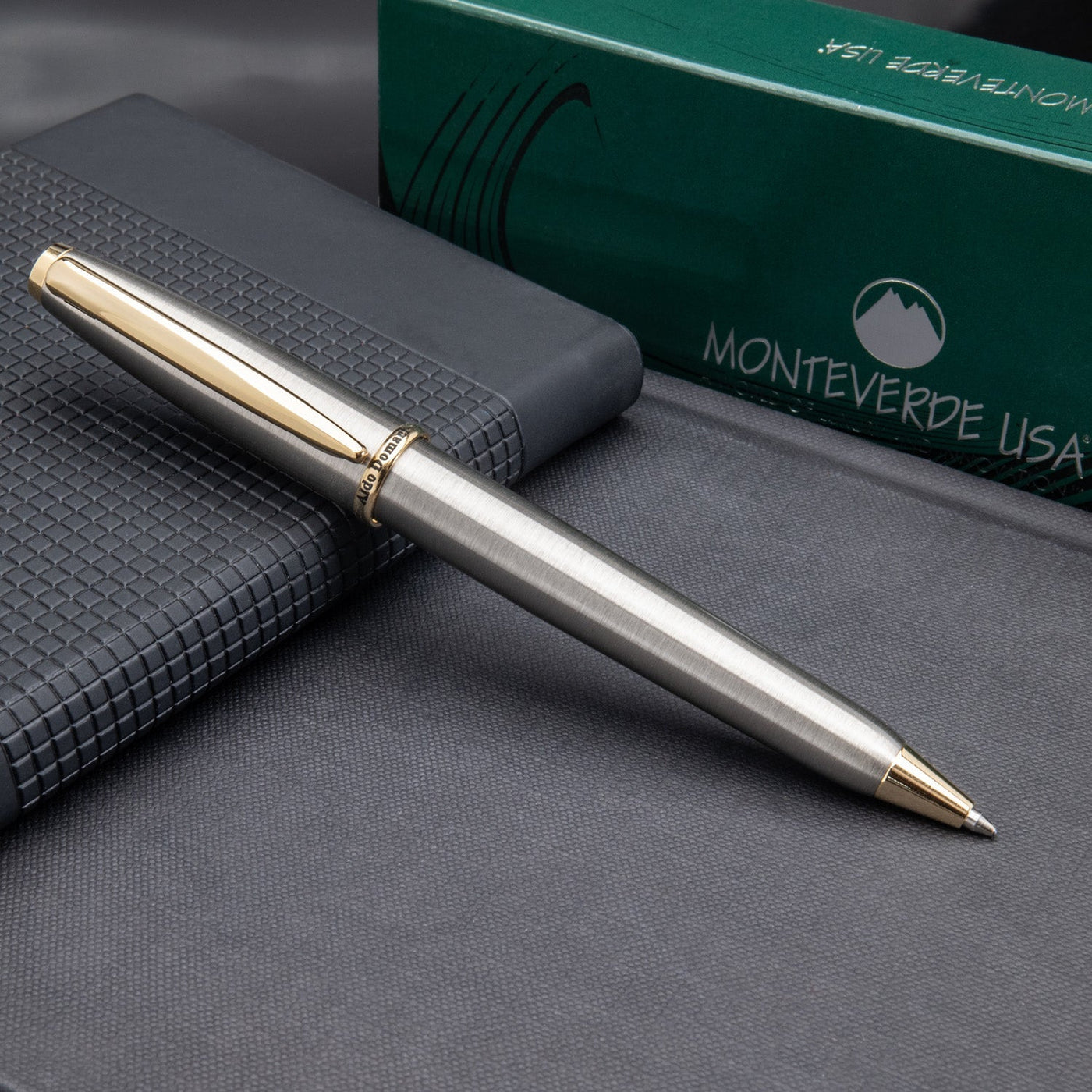Monteverde Aldo Domani Ball Pen - Brushed Steel GT - penpencilink