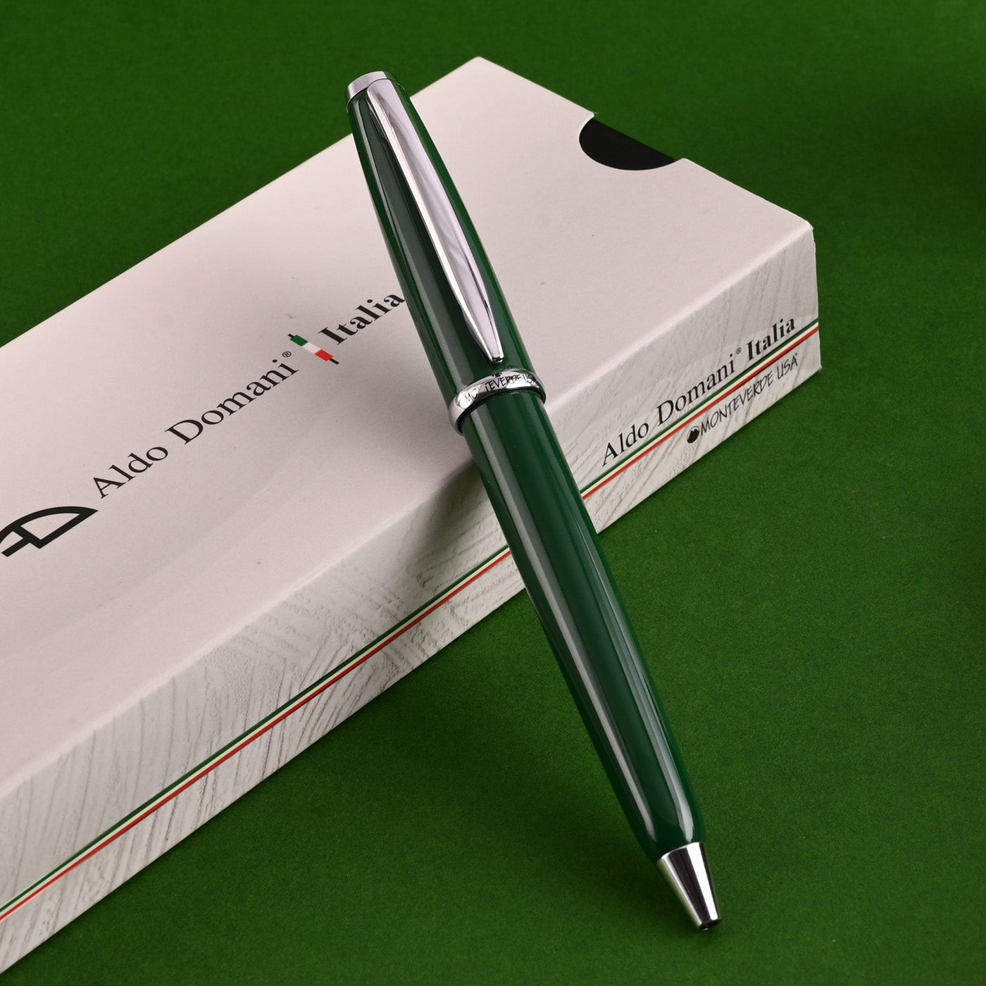 Monteverde Aldo Domani Ball Pen - Green CT - penpencilink