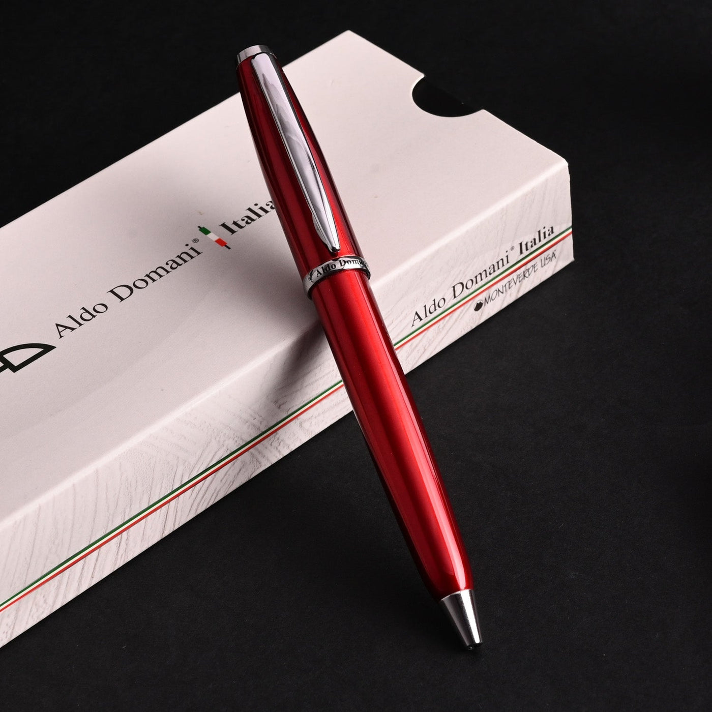 Monteverde Aldo Domani Ball Pen - Red CT - penpencilink