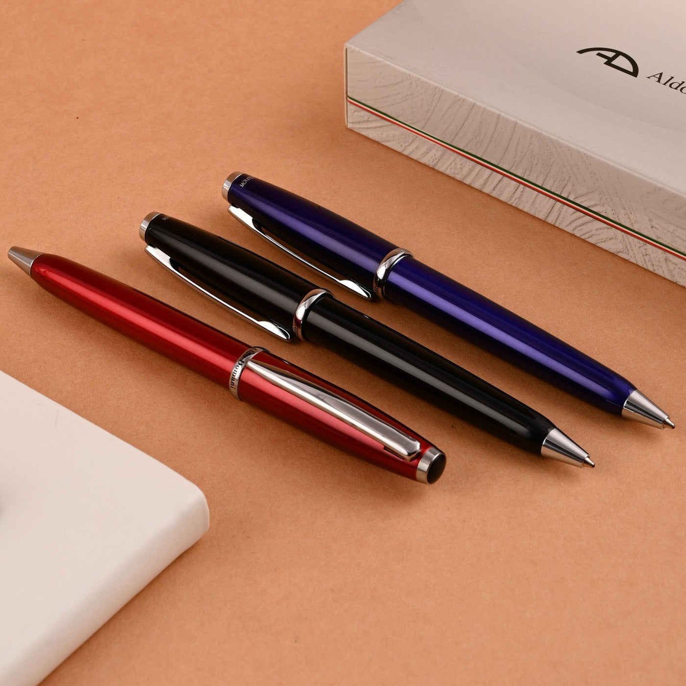 Monteverde Aldo Domani Ball Pen - Red CT - penpencilink