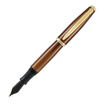 Monteverde Aldo Domani Fountain Pen - Brown GT - penpencilink